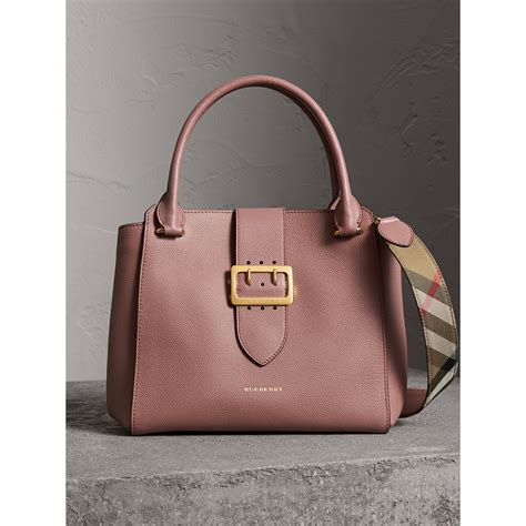 burberry leather tote|Burberry buckle medium tote pink.